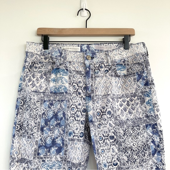 ANTHROPOLOGIE Pilcro Jacquard Spring Summer Pants - Picture 5 of 16